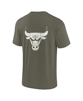 Fanatics Men's and Women's Olive Chicago Bulls Elements Super Soft Short Sleeve T-Shirt