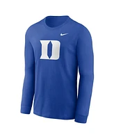 Nike Men's Royal Duke Blue Devils Primary Logo Long Sleeve T-Shirt