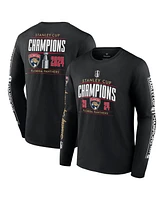 Fanatics Men's Black Florida Panthers 2024 Stanley Cup Champions Pinnacle Long Sleeve T-Shirt