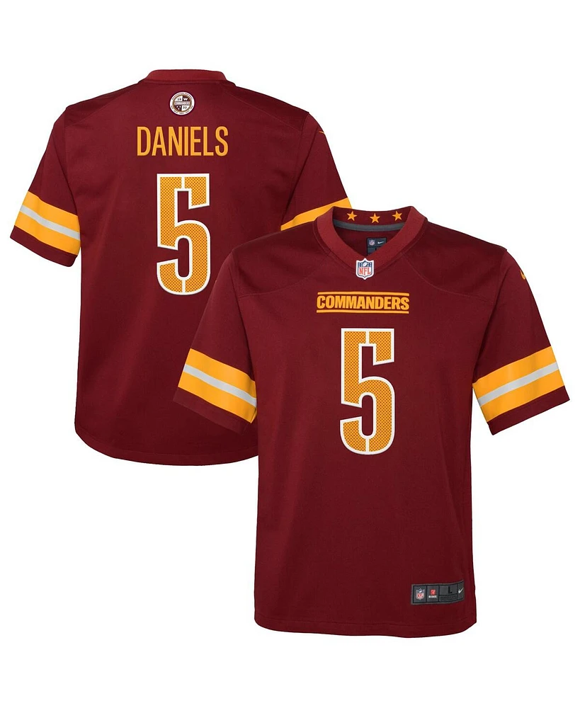 Nike Big Boys and Girls Jayden Daniels Burgundy Washington Commanders 2024 Nfl Draft First Round Pick Player Game Jersey