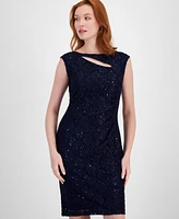 Connected Women's Sequined-Lace Sheath Dress