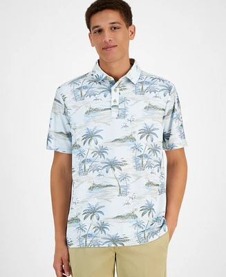 Tommy Bahama Men's Oceanic Oasis Printed Short Sleeve Polo Shirt