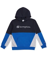 Champion Big Boys Colorblocked Pieced Logo Hoodie