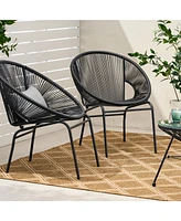 Streamdale Furniture Modern Outdoor Woven Rattan Chair Set Style and Comfort for Your Patio