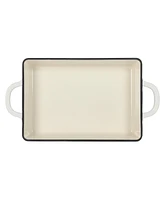 Crock Pot Crock-Pot Enamel Cast Iron Lasagna Pan - Matte Linen White