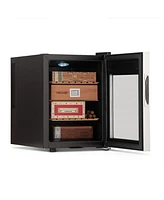 Newair 250 Count Electric Cigar Humidor Wineador in Stainless Steel, Thermoelectric Cooling with Precision Digital Temperature Controls