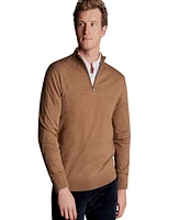 Charles Tyrwhitt Men's Pure Merino Zip Neck Sweater