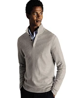 Charles Tyrwhitt Men's Merino/Cashmere Button Neck Sweater