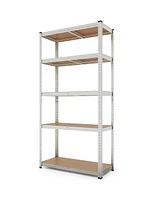 Slickblue 5-Tier Heavy Duty Metal Shelving Unit with 2000 Lbs Total Load Capacity-Silver