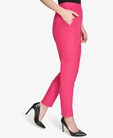 Halston Women's Mid-Rise Skinny-Leg Ankle Pants