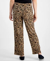 Jm Collection Petite Knit Pull-On Pants, Created for Macy's