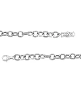 American West Jewelry Sterling Silver Oval Link Chain Necklace