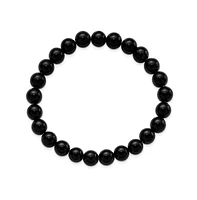 Chisel 8mm Agate Beaded Stretch Bracelet