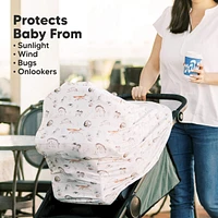 KeaBabies Baby Car Seat Cover, All-in-1 Nursing Covers for Babies, Infant Cover