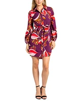 Sam Edelman Women's Printed Long-Sleeve Shirtdress