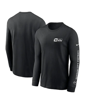 Nike Men's Black New York Jets All Out Long Sleeve T-Shirt