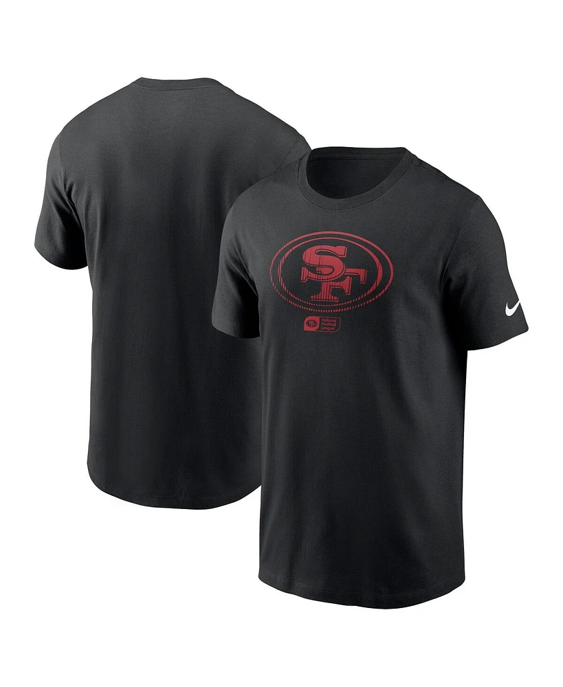 Nike Men's Black San Francisco 49ers Faded Essential T-Shirt