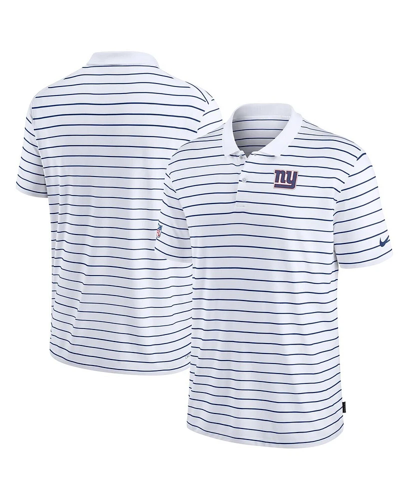 Nike Men's White New York Giants Sideline Lock Up Victory Performance Polo