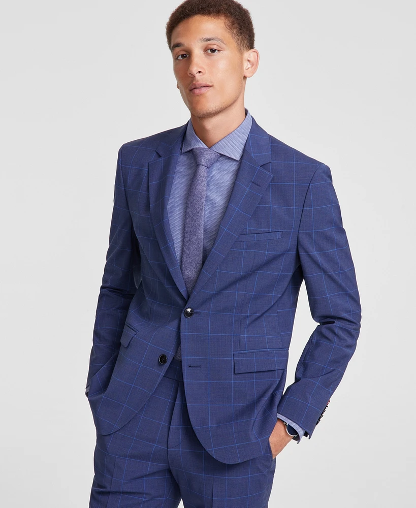 Hugo by Boss Men's Modern-Fit Windowpane Check Suit Jacket