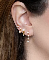 Girls Crew Crystal Imitation Pearl Coco Earring Set