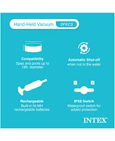 Intex Rechargeable Handheld Above Ground Pool Vacuum Cleaner with 2 Brush Heads