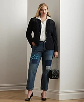 Lauren Ralph Plus Patchwork Boyfriend Jeans