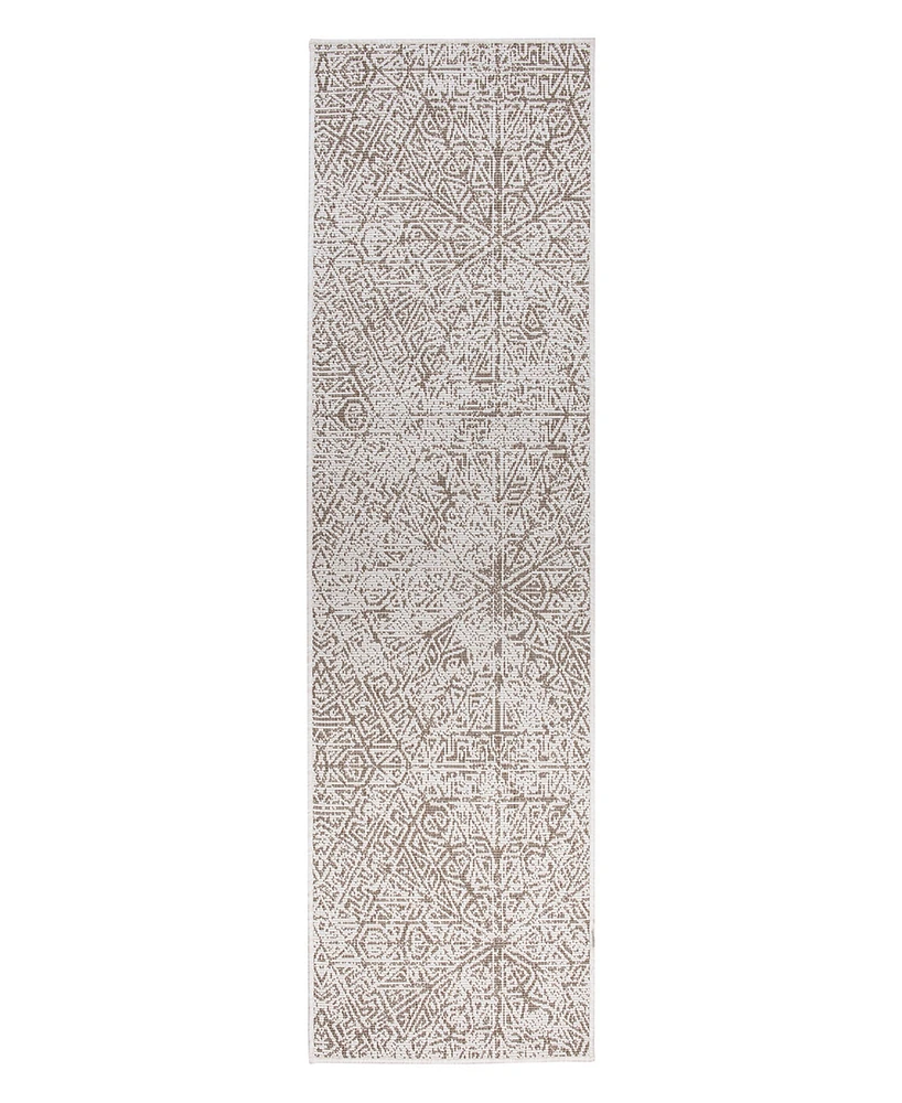 Main Street Rugs Citta Outdoor 2'x7' Runner Area Rug