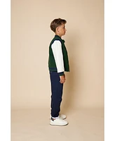 B by Brooks Brothers Big Boys Woven Varsity Jacket