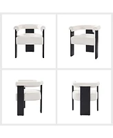 Hulala Home Modern Georg Boucle Lamb Wool Dining Chair