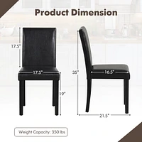 Slickblue Dining Chair Set of 4 Upholstered Kitchen Dinette Chairs with Wood Frame