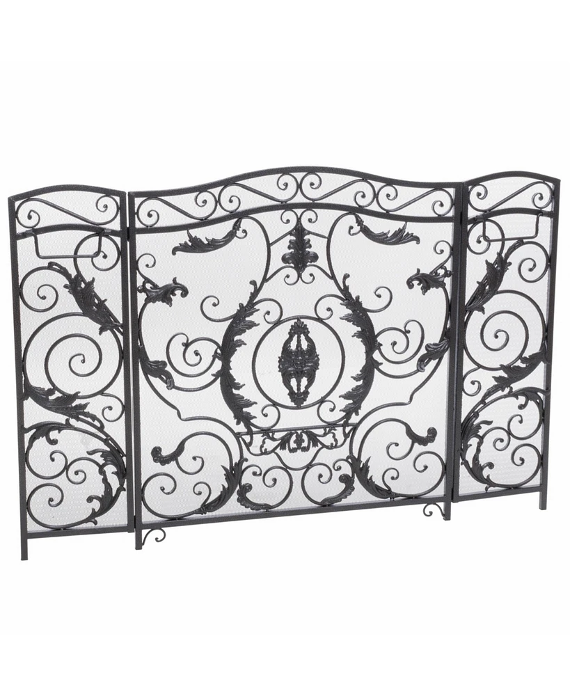 Streamdale Furniture Waterbury Ornate Scrollwork Fire Screen