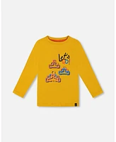 Deux par Toddler Boys T-Shirt With Print Mustard Yellow - Toddler|Child