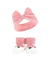 Hudson Baby Baby Girls Headband and Socks Giftset, Green