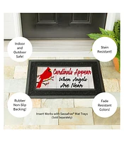 Evergreen When Angels Are Near Sassafras Indoor Outdoor Switch Doormat 1'10"x10" White