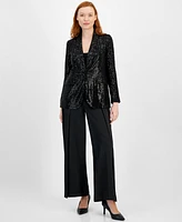 Anne Klein Women's Sequin One-Button Blazer