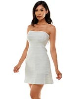 Bebe Women's Bandage Strapless A-line Dress