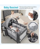 Slickblue Portable Baby Nursery Center 4-in-1 Travel Crib