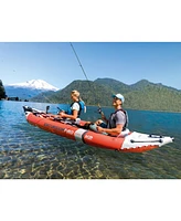 Intex Excursion Pro Inflatable 2 Person Vinyl Kayak with 2 Oars and Pump, Red