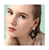 Sohi Women's Block Drop Earrings