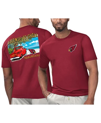 Margaritaville Men's Cardinal Arizona Cardinals Licensed to Chill T-Shirt