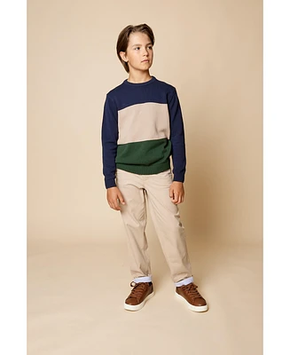 B by Brooks Brothers Big Boys Color Block Sweater