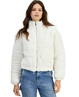 And Now This Women's Faux Sherpa Front-Zip Jacket, Created for Macy's