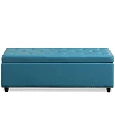 Hayes Faux Leather Storage Ottoman