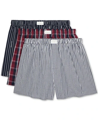 Tommy Hilfiger Men's Patterned Woven Boxers, Pack of 3