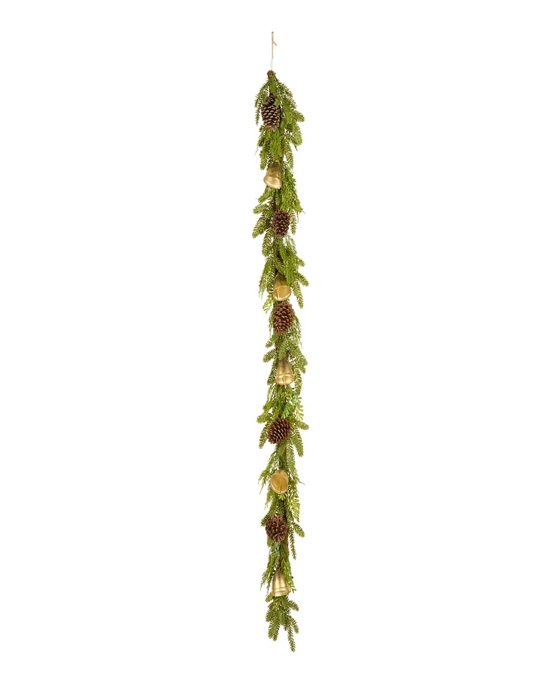 National Tree Company Christmas Bells Pine Garland, 6 feet.