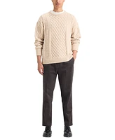 Scotch & Soda Men's Crewneck Extra Dropped Shoulder Chenille Cable Sweater