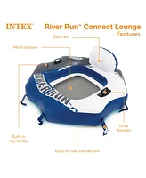 Intex River Run Connect Vinyl Lounge Inflatable Floating Water Tubes (4 Pack)