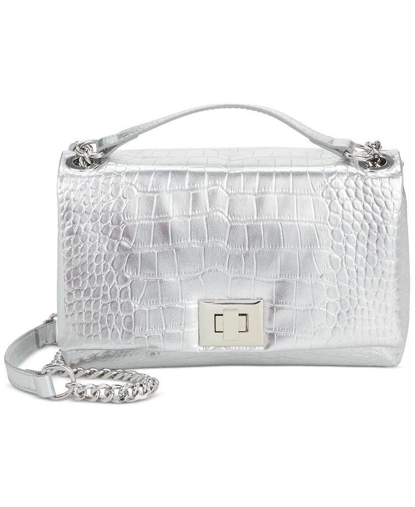 I.n.c. International Concepts Mini Ajae Metallic Croc Shoulder Bag, Created for Macy's