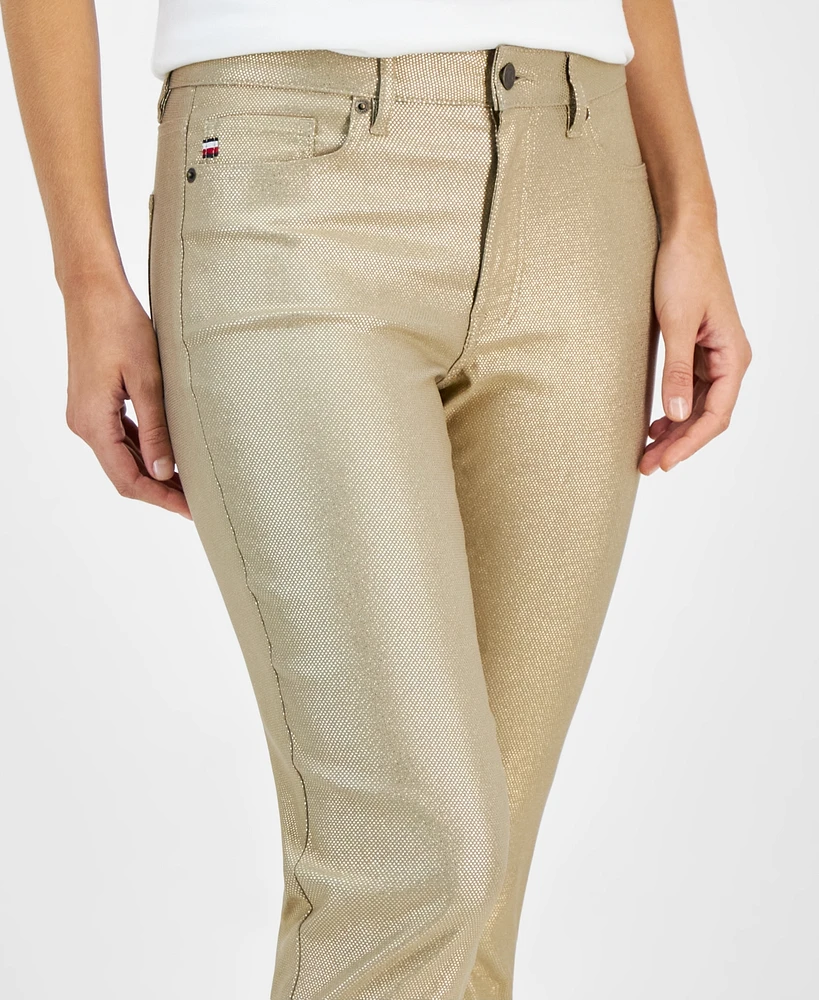 Tommy Hilfiger Women's Tribeca Foil Straight-Leg Jeans