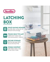 Sterilite 15 Quart Latching Storage Box, Stackable Bin with Latch Lid, 12 Pack